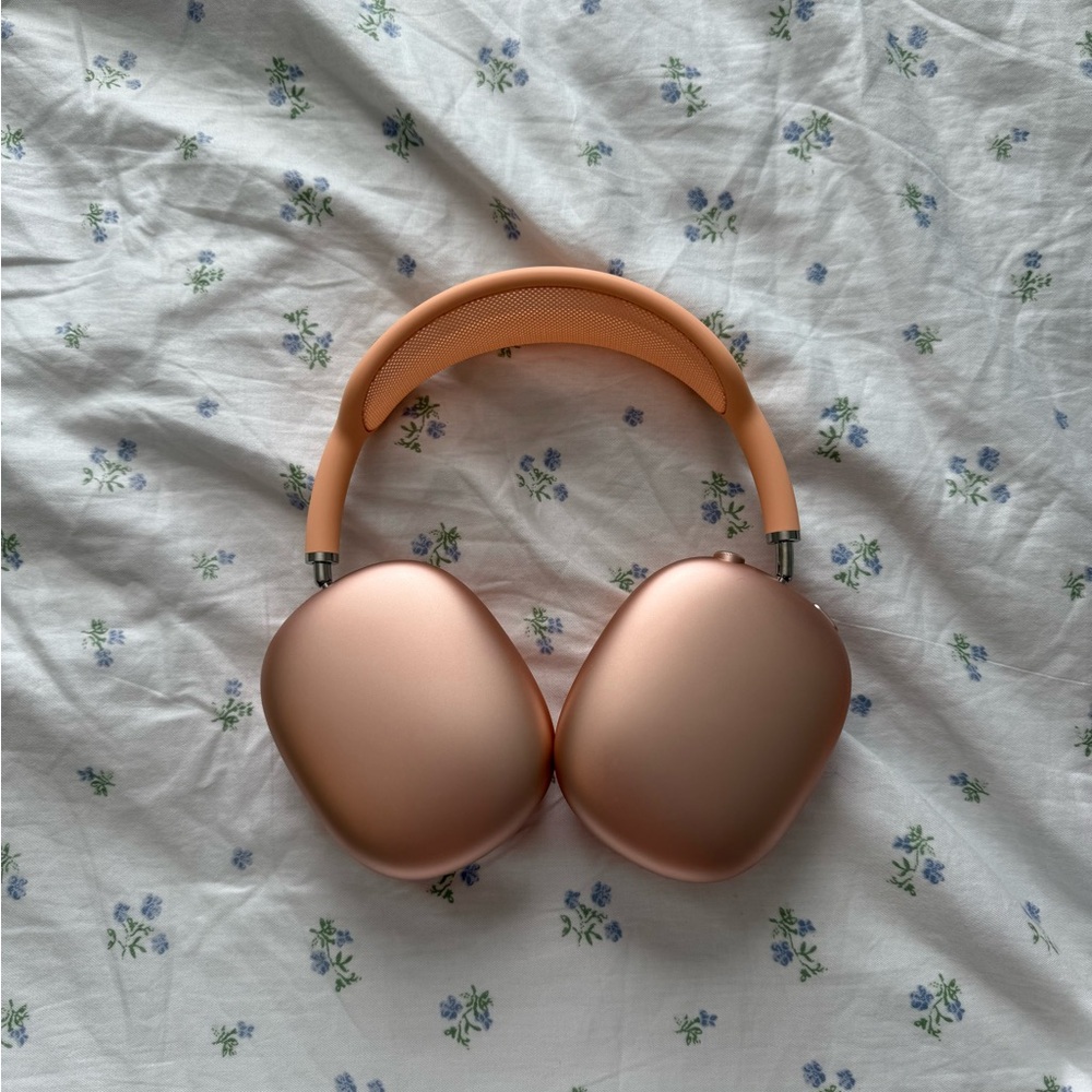 Apple Pink Over-Ear Headphones with Modern Design